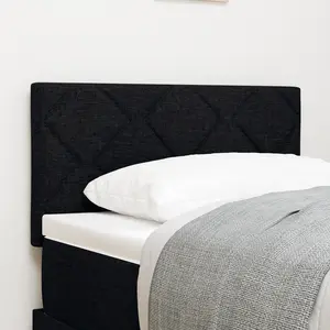 vidaXL Tête de lit LED Design en blocs de diamant Noir 80 cm Tissu pas cher