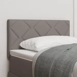 vidaXL Tête de lit LED Design blocs en diamant Taupe 80 cm Tissu pas cher