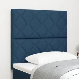 vidaXL Tête de lit LED design blocs en diamant bleue 100 cm tissu pas cher