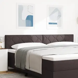 vidaXL Tête de lit LED Marron 200 cm tissu pas cher