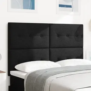 vidaXL Tête De Lit Led Vidaxl Noir 72 Cm Tissu pas cher