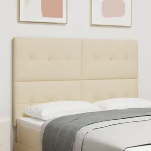 vidaXL Cabezal LED Crème 72 cm Tissu pas cher