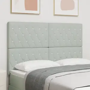 vidaXL Tête de lit LED gris clair 72 cm Velvet pas cher