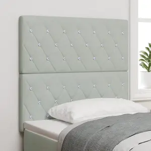 vidaXL Tête de Lit LED Gris Clair 100 cm en Velours pas cher