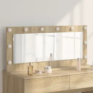 vidaXL vidaXL Miroir de Vanity Chêne Sonoma Panneau de particules, Verre pas cher