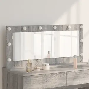 vidaXL vidaXL Miroir de vanité Gris Sonoma Bois d'ingénierie, Verre de sécurité pas cher
