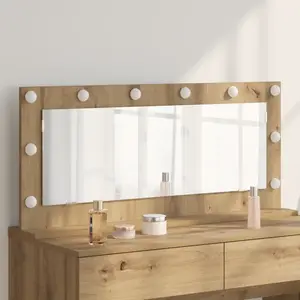 Comparateur de prix : vidaXL vidaXL Miroir de vanité Chêne artisanal Bois 100 x 45 x 18 cm