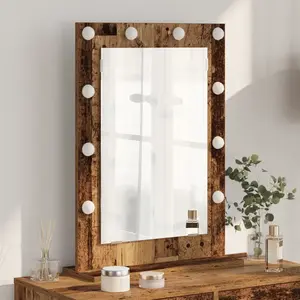 Comparateur de prix : vidaXL Vidaxl Miroir De Coiffeuse Bois Ancien Bois Massif 70 X 50 X 18 Cm