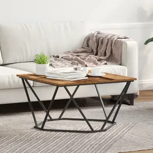 vidaXL Table basse Bois Ancien 80 x 80 x 45 cm pas cher