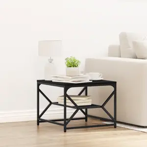 vidaXL Table basse Chêne noir 51 x 50 x 40 cm pas cher