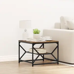 vidaXL Table basse Chêne fumé 51 x 50 x 40 cm pas cher