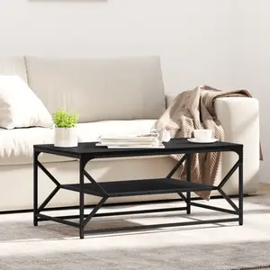 vidaXL Table basse Chêne noir 90 x 50 x 40 cm pas cher