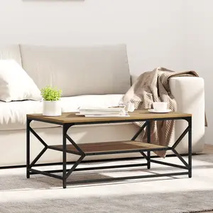 vidaXL Table basse Chêne artisanal 90 x 50 x 40 cm pas cher