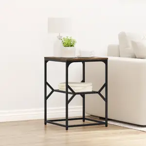 vidaXL Table D'appoint Vidaxl Chêne Fumé 41x40x60 Cm Bois Reconstitué pas cher