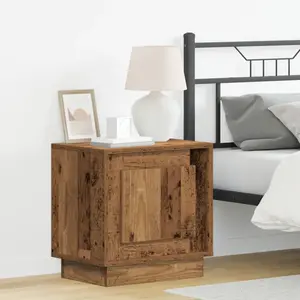 vidaXL Cabinet de chevet 2 pcs Bois ancien 44 x 34,5 x 45 cm pas cher