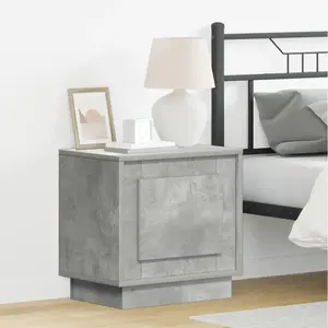 vidaXL Cabinet de chevet 2 pcs Gris béton 44 x 34,5 x 45 cm pas cher