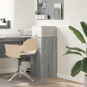 vidaXL Buffet avec tiroir Gris Sonoma 38 x 34 x 75 cm pas cher