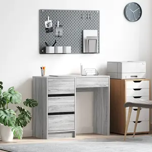 Comparateur de prix : vidaXL Vidaxl Bureau D'écriture Gris Grey Sonoma Bois D'ingénierie Moyen