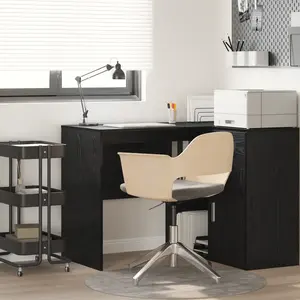 vidaXL Bureau Chêne noir 102 x 50 x 75 cm Bois d'ingénierie pas cher