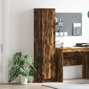vidaXL Haut Armoire Chêne fumé 35 x 39 x 168 cm pas cher