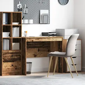 vidaXL Vidaxl Bureau D'écriture - Bois Ancien Bois De Récup Panneau De Particules pas cher