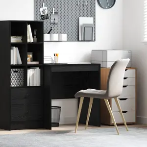 vidaXL Bureau Chêne noir 70 x 50 x 76 cm pas cher