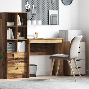 vidaXL Vidaxl Bureau D'écriture Rustique Finition Vieux Bois Bois 80 X 40 X 76 Cm pas cher