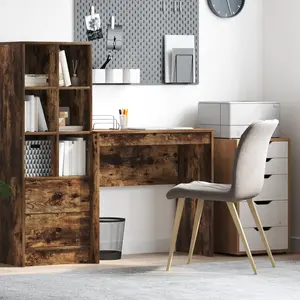 vidaXL Vidaxl Bureau D'écriture Chêne Fumé Bois D'ingénierie Compact pas cher