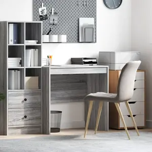 vidaXL Vidaxl Bureau Sonoma Gris 80x50x76 Cm Bois D'ingénierie pas cher