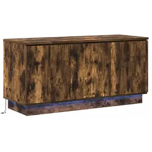 vidaXL Vidaxl Meuble Tv Chêne Fumé 100x38x49 Cm Bois D'ingénierie pas cher
