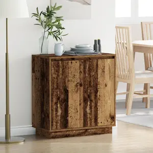 vidaXL Buffet LED Bois ancien 71 x 34,5 x 75 cm Bois d'ingénierie pas cher