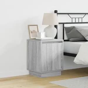 vidaXL Tables De Chevet Vidaxl Set De 2 Grey Sonoma Bois D'ingénierie pas cher