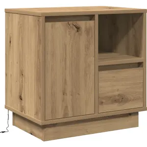 vidaXL Cabinet de chevet Chêne artisanal 50 x 34,5 x 50 cm. pas cher