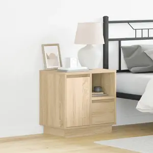 vidaXL Cabinet de chevet 2 pcs Chêne Sonoma 50 x 34,5 x 50 cm. pas cher