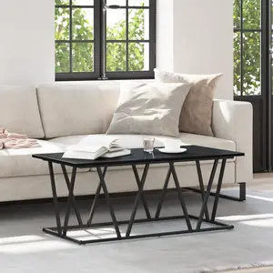 vidaXL Table basse Chêne noir 100 x 50 x 40 cm pas cher