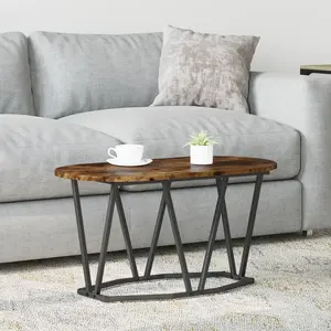 vidaXL Table basse Chêne fumé 80 x 40 x 40.5 cm pas cher