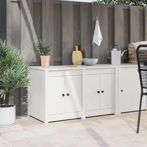 Comparateur de prix : vidaXL Armoire de cuisine Blanc 106 x 55 x 64 cm Bois de pin massif
