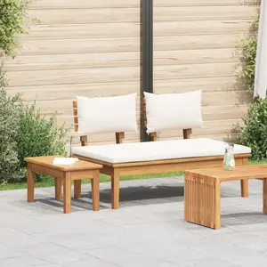 vidaXL Vidaxl Ensemble De Bancs De Jardin En Bois Massif - 2 Pièces pas cher