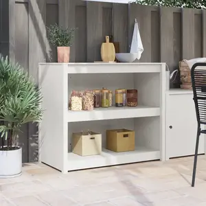 Comparateur de prix : vidaXL Armoire de cuisine Blanc 106 x 55 x 92 cm Pin massif