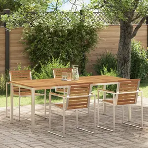 vidaXL Table de jardin 200x90x74.5 cm en bois massif d'acacia pas cher
