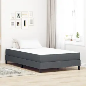 vidaXL Matelas à ressorts ensachés vidaXL - Gris foncé, Moyen, 120x190x20 cm, Tissu pas cher