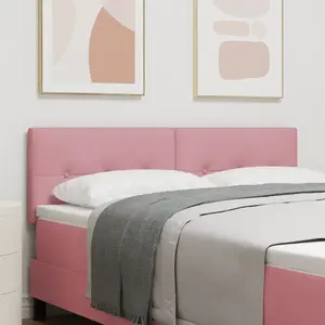 vidaXL Têtière LED Capitonnée Rose 80 cm en Velours pas cher