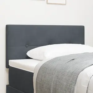 vidaXL Tête de lit LED avec bandes LED Gris 80 cm Velours pas cher
