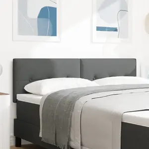 vidaXL Vidaxl Tête De Lit Led Capitonnée Gris Foncé 80 Cm Tissu pas cher