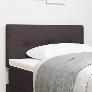 vidaXL Headboard LED Boutons Capitonnés Marron Foncé 100 cm Tissu pas cher