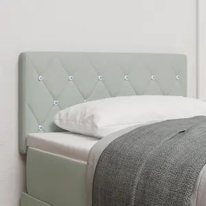 vidaXL Tête de lit LED avec bandes LED Gris clair 80 cm Velours pas cher