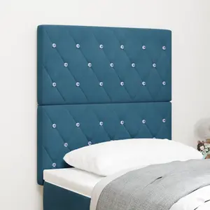 vidaXL Tête de lit Bleu foncé 80 cm Velours pas cher