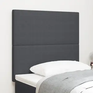 vidaXL Tête de lit Gris foncé 100 cm Tissu en velours côtelé pas cher