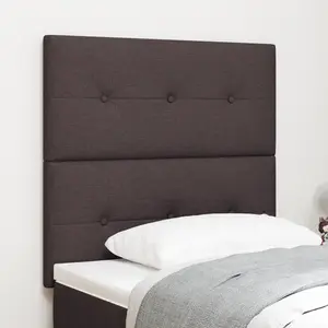 vidaXL Tête De Lit Vidaxl Capitonnée Marron Foncé 80 Cm En Tissu pas cher