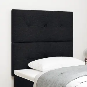 VIDAXL Tête De Lit Capitonnée Noire En Tissu 80 Cm pas cher